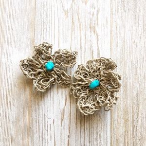 Handmade hemp flower hair clip